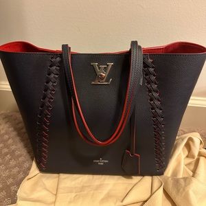 Authentic Louis Vuitton Lock Me Braided All Leather Tote